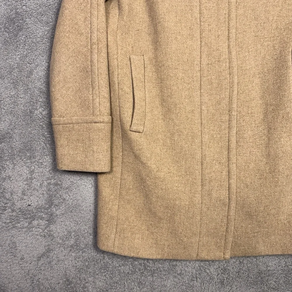 J Crew Stadium Cloth Coat Women 8 Cocoon Italian Nello Gori Wool Pea Camel Brown - Picture 3 of 11